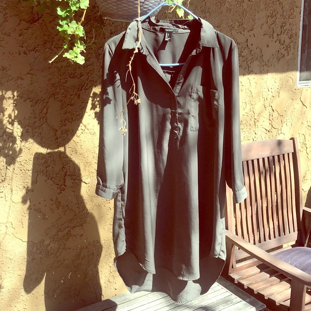 Olive green top that can also be worn as a dress